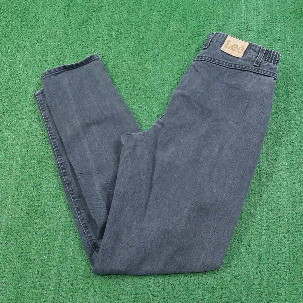 VINTAGE LEE USA MADE FADED GREEN DENIM JEANS WOMENS SIZE 14 LONG (32X33.5)